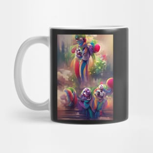 ABSTRACT COLOURFUL (COLORFUL) CLOWNS Mug